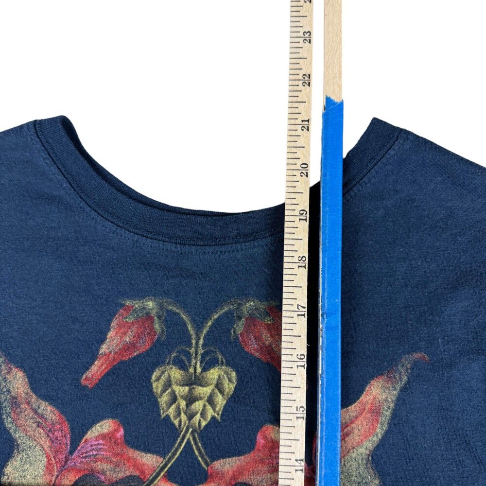Pink Floyd Shirt Women's Small Blue Short Sleeve Lotus Crewneck Graphic Band Tee - Picture 10 of 11